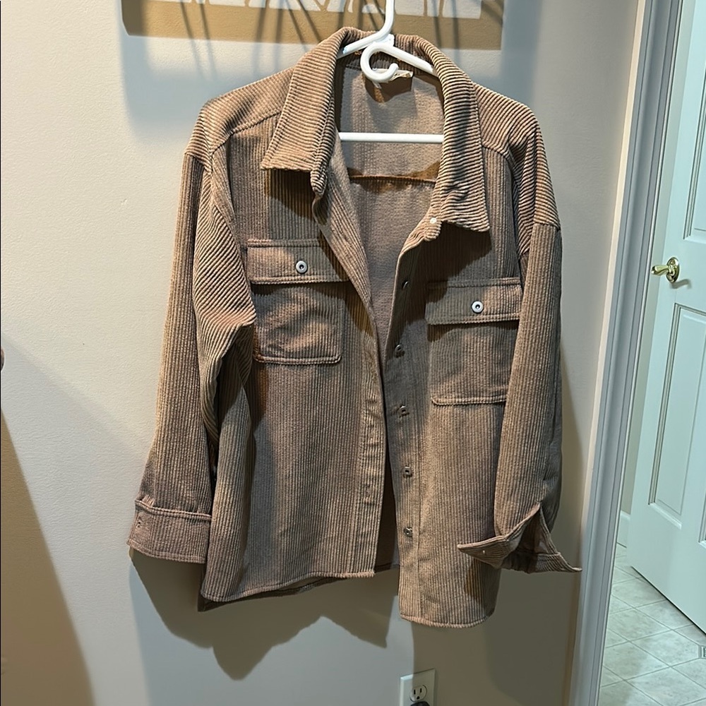 Women's Corduroy Jacket in Tan